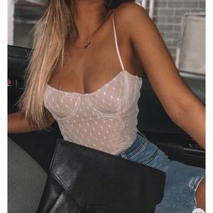 NO LOOKING BACK WHITE FOX BODY SUIT